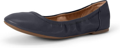 Amazon Essentials Women's Comfortable Round Toe Ballet Flats, Cushioned Memory Foam