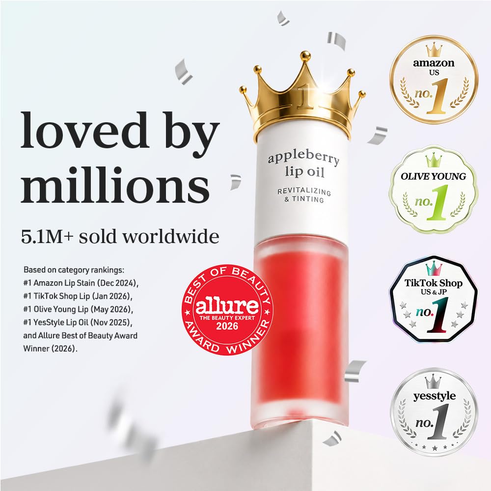 NOONI Korean Lip Oil - Applepeony - pH Color-Changing Plumping Lip Gloss