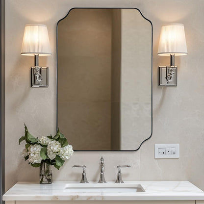 Andy Star Unique Rectangle Wall Mirror, 24"X32"