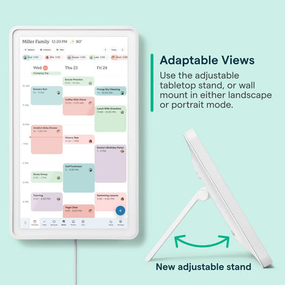 Skylight Calendar: 15-Inch Wall Planner Digital Calendar & Chore Chart, Smart Touchscreen Interactive Display