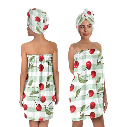 Bath Wrap and Hair Drying Towel Set – Microfiber Quick Dry
