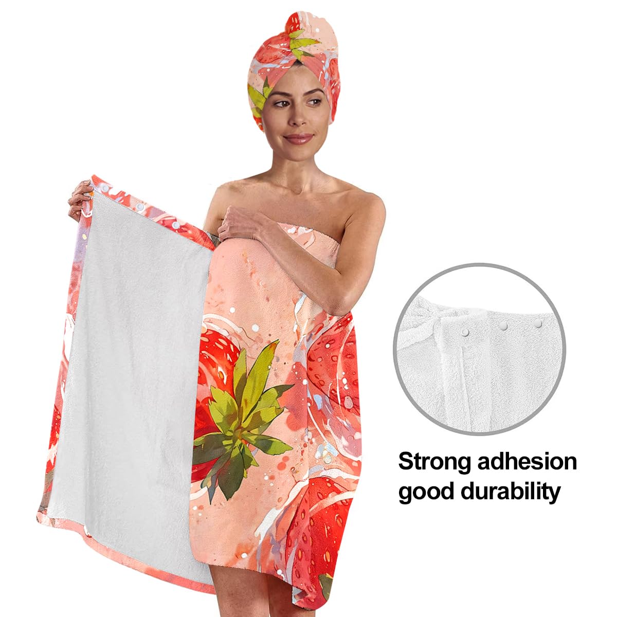 Bath Wrap and Hair Drying Towel Set – Microfiber Quick Dry