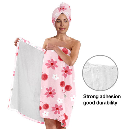 Bath Wrap and Hair Drying Towel Set – Microfiber Quick Dry