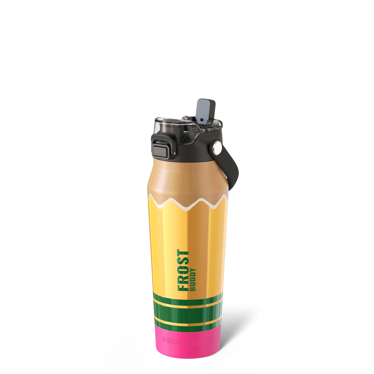 Frost Buddy 24oz Insulated Water Bottle - Straw & Chug Lid - Leak-Proof | Sip-or-chug dual lid | Ice-cold for 24+ hours | Cup-holder friendly