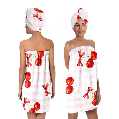 Bath Wrap and Hair Drying Towel Set – Microfiber Quick Dry