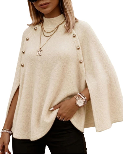 CHICME Women’s Knit Cape Sweater