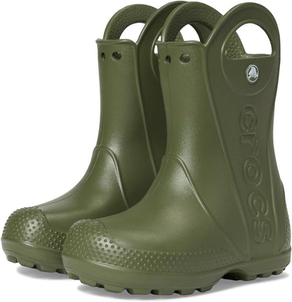 Crocs Kids' Handle It Rain Boots | Waterproof Slip On Shoes | Kids' Rain Boots