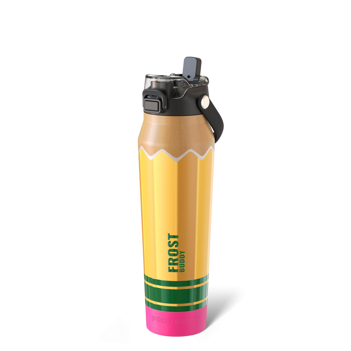 Frost Buddy 24oz Insulated Water Bottle - Straw & Chug Lid - Leak-Proof | Sip-or-chug dual lid | Ice-cold for 24+ hours | Cup-holder friendly