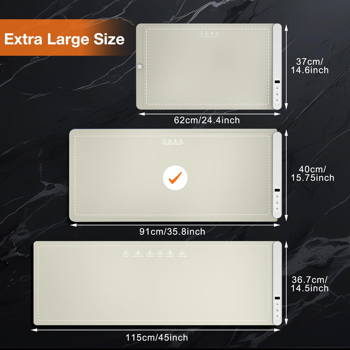 FYY Warming Mat for Food 24"x15", Rapid and Full Surface Heating