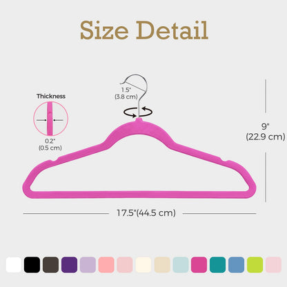 House Day Black Velvet Hangers 60 Pack