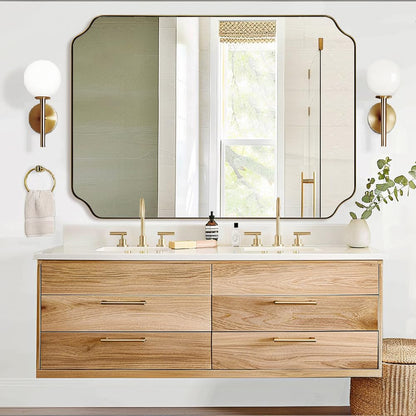 Andy Star Unique Rectangle Wall Mirror, 24"X32"