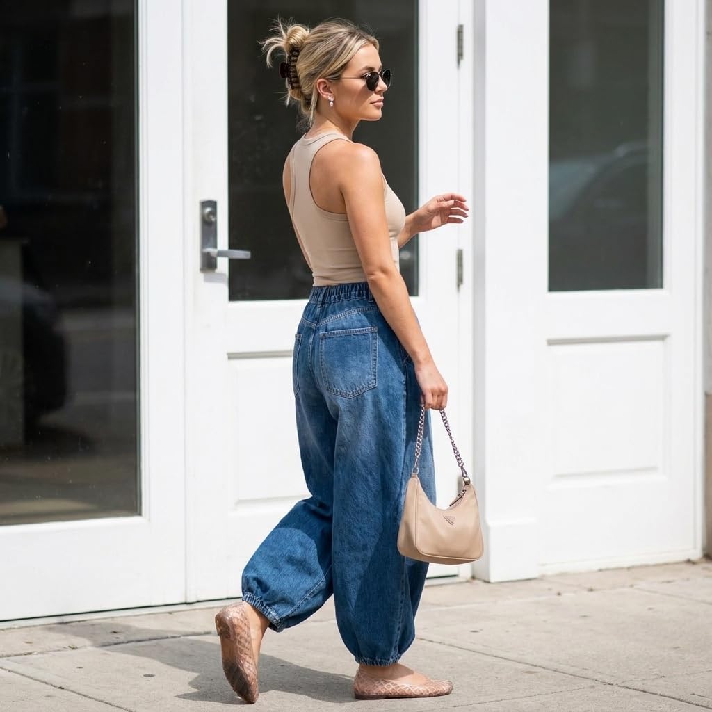 Cushionaire Siesta Modern Lattice Ballet Flats for Women, Comfortable Slip on Pointed Toe Womens Jelly Shoes