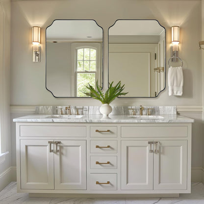 Andy Star Unique Rectangle Wall Mirror, 24"X32"