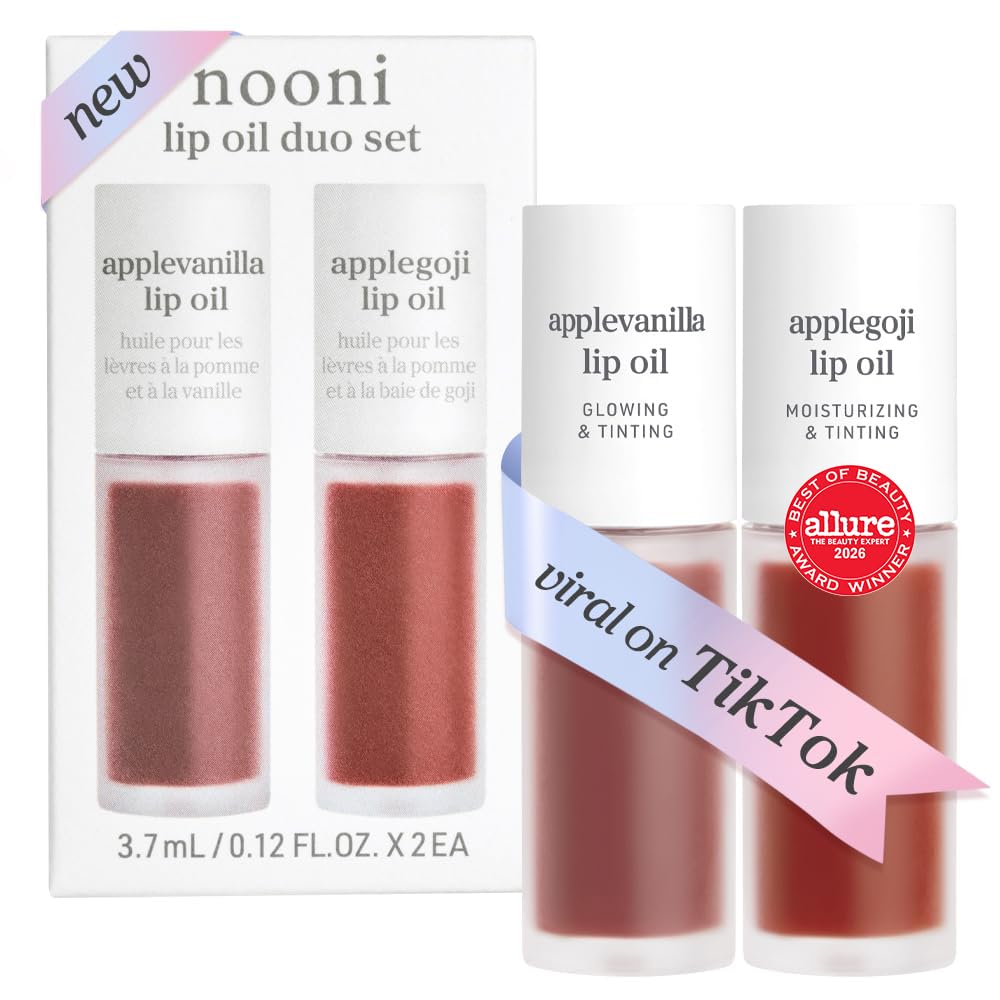 NOONI Korean Lip Oil - Applepeony - pH Color-Changing Plumping Lip Gloss
