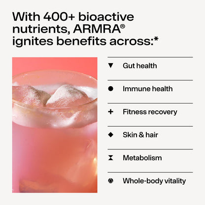 Armra Colostrum Powder | Blood Orange | Gut Health & Bloating | Skin & Hair | Immunity | Keto, Gluten & Fat-Free | 30 Servings