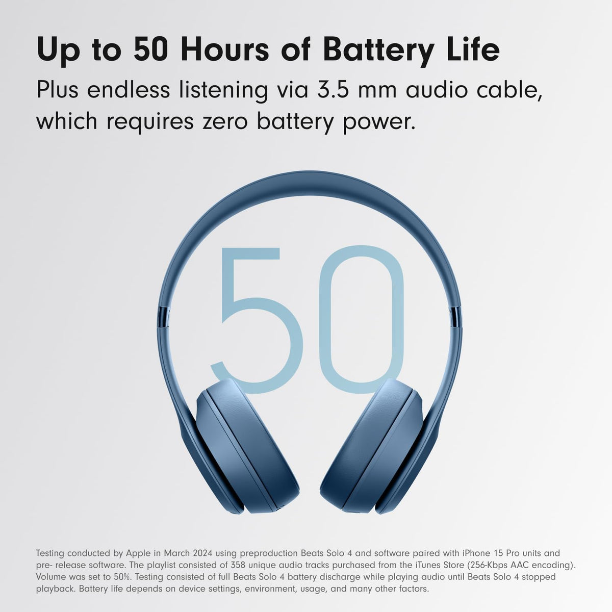 Beats Solo 4 - Wireless On-Ear Bluetooth Headphones, Up to 50-Hour Battery Life, Ultra-Lightweight Comfort