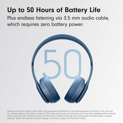 Beats Solo 4 - Wireless On-Ear Bluetooth Headphones, Up to 50-Hour Battery Life, Ultra-Lightweight Comfort