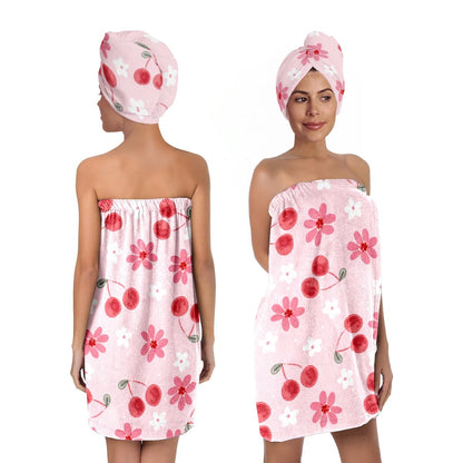 Bath Wrap and Hair Drying Towel Set – Microfiber Quick Dry