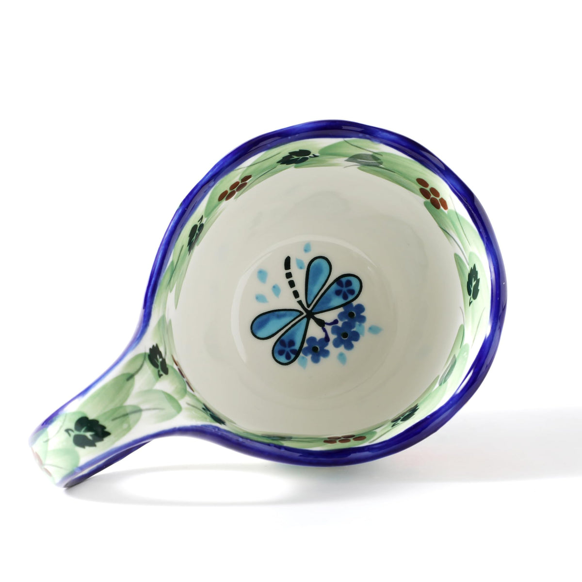 Alma Handpainted Microwavable Soup Bowl with Loop Handle 18.6Oz, Cereal Bowl with Handle