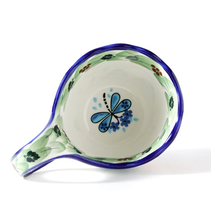 Alma Handpainted Microwavable Soup Bowl with Loop Handle 18.6Oz, Cereal Bowl with Handle