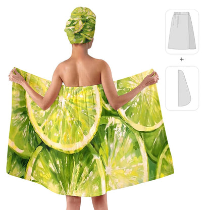 Bath Wrap and Hair Drying Towel Set – Microfiber Quick Dry
