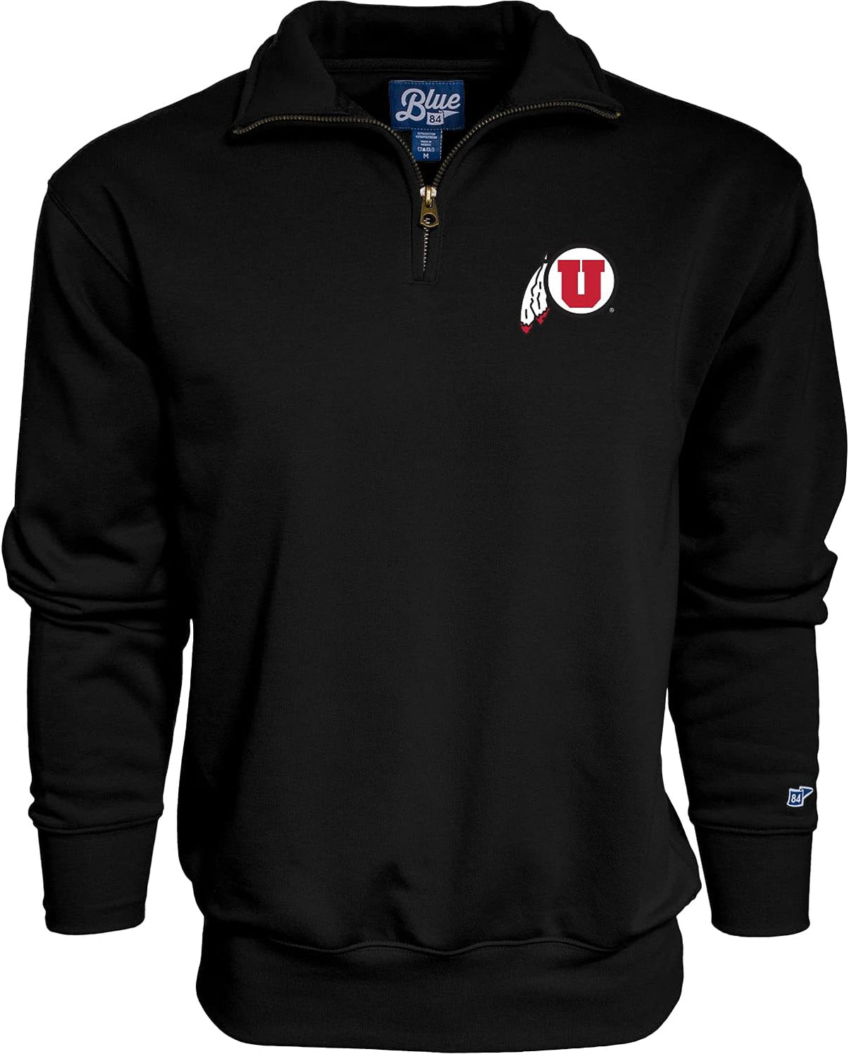 Blue 84 NCAA mens Quarter Zip Sweatshirt Icon
