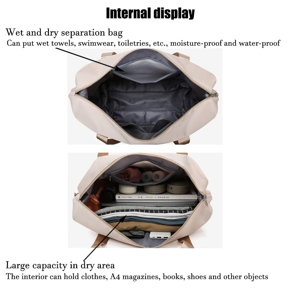 Women Travel Duffel, Large Expandable Weekender Carry-on Tote