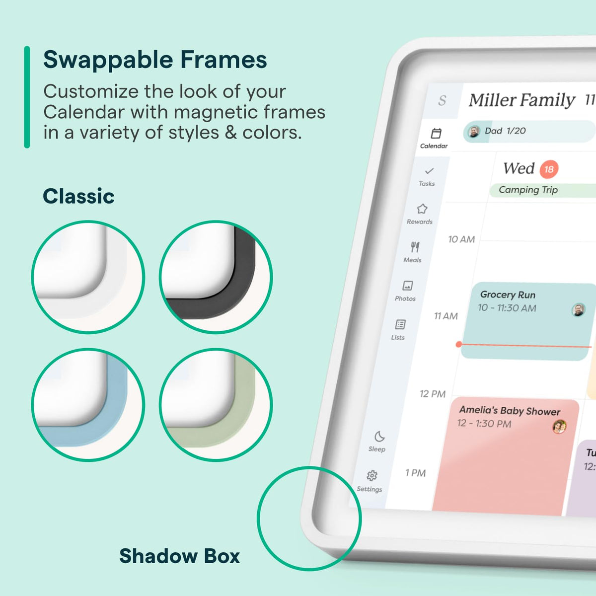 Skylight Calendar: 15-Inch Wall Planner Digital Calendar & Chore Chart, Smart Touchscreen Interactive Display