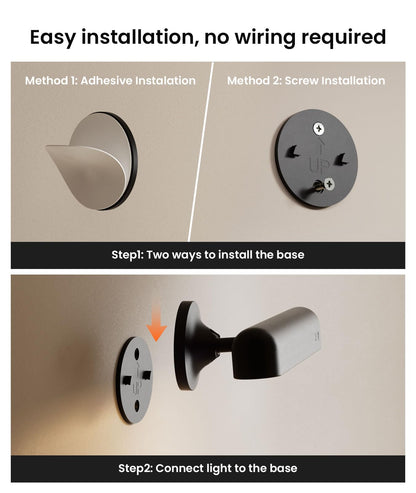 Popoiron Wall Sconce with 7500mAh Rechargeable Battery LED Wall Light