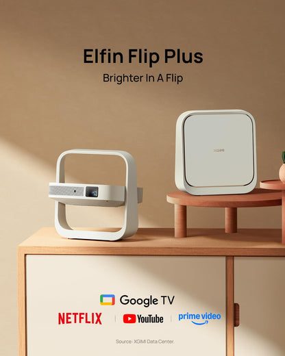 XGIMI Elfin Flip 4K Portable Projector with wifi and bluetooth, Google TV