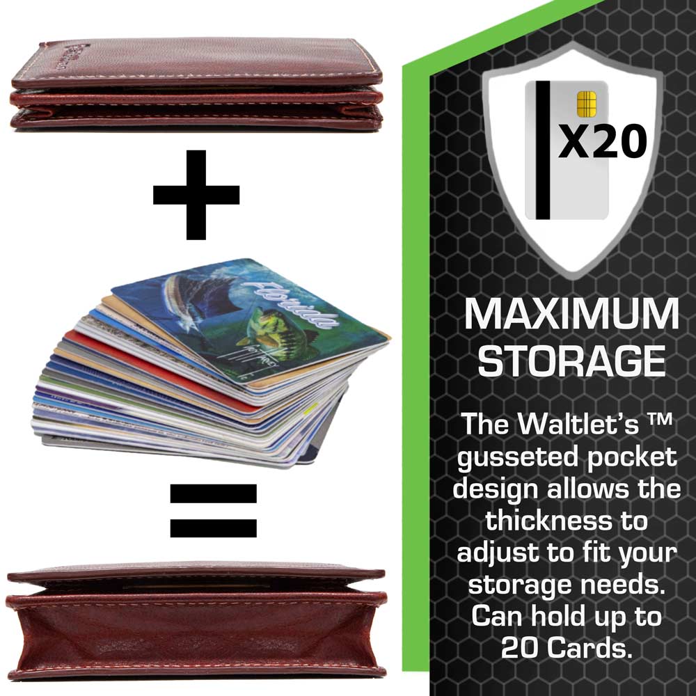 The Waltlet - Maximum Storage Rfid Secure Minimalist Wallet