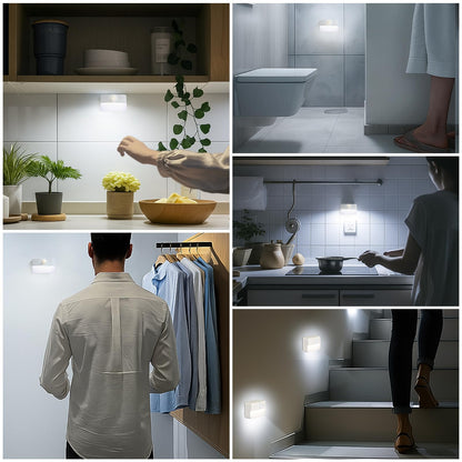 Guankai 8 Pack Motion Sensor Stair Light for Indoor, Battery Operated