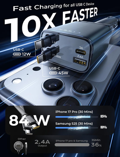 Lisen Retractable Car Charger