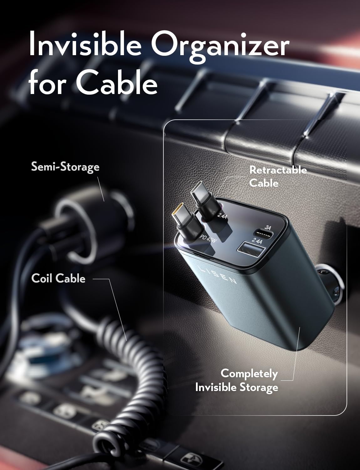 Lisen Retractable Car Charger