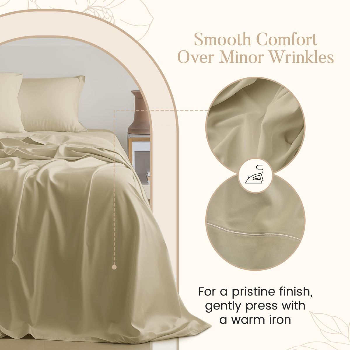 100% Egyptian Cotton Sheets King Size Sheets Set with Fully Elasticated 15" Deep Fitted Sheet & Pillowcases