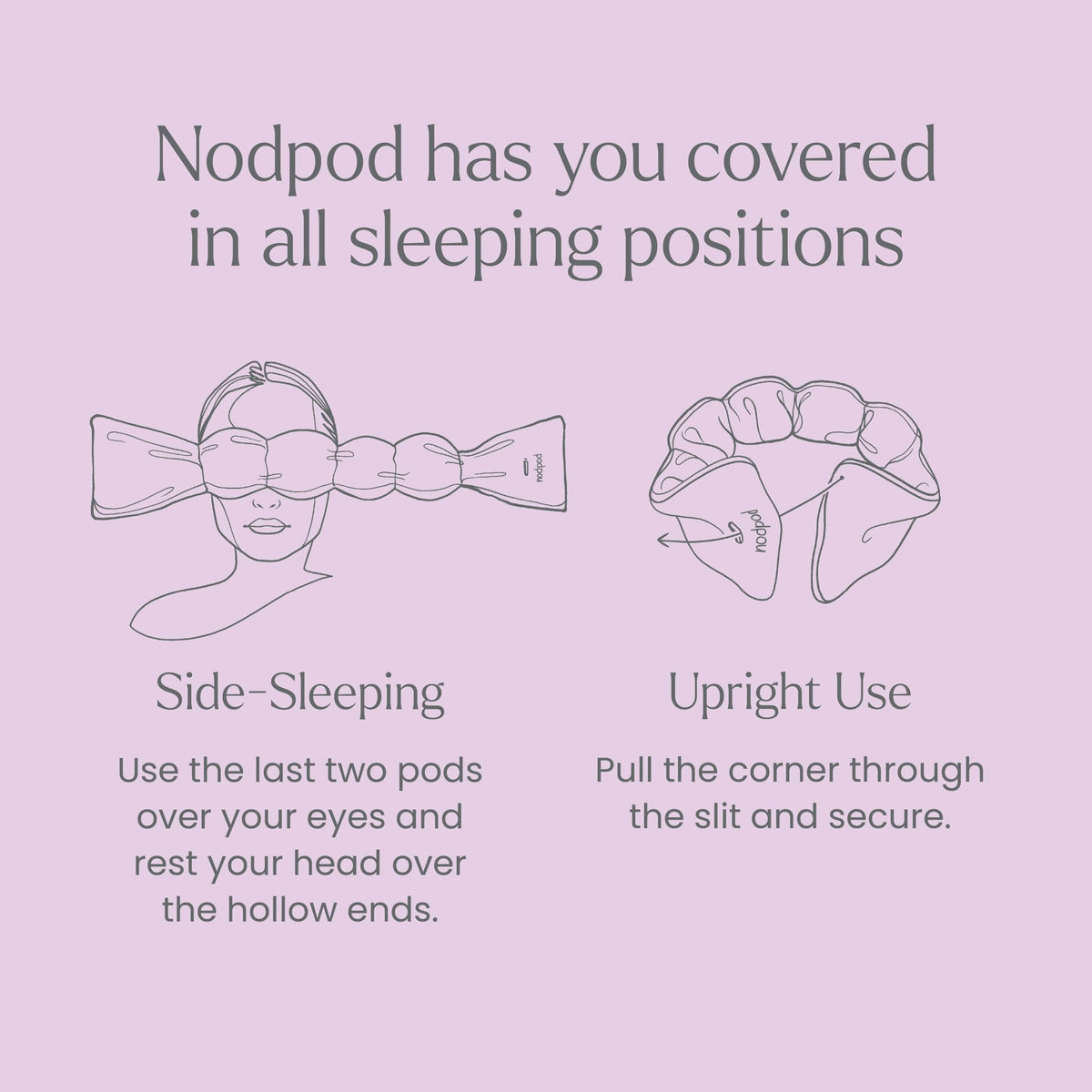 Nodpod Gentle Pressure Sleep Mask | Patented Light Blocking Design for Sleeping, Traveling & Relaxation - Sage