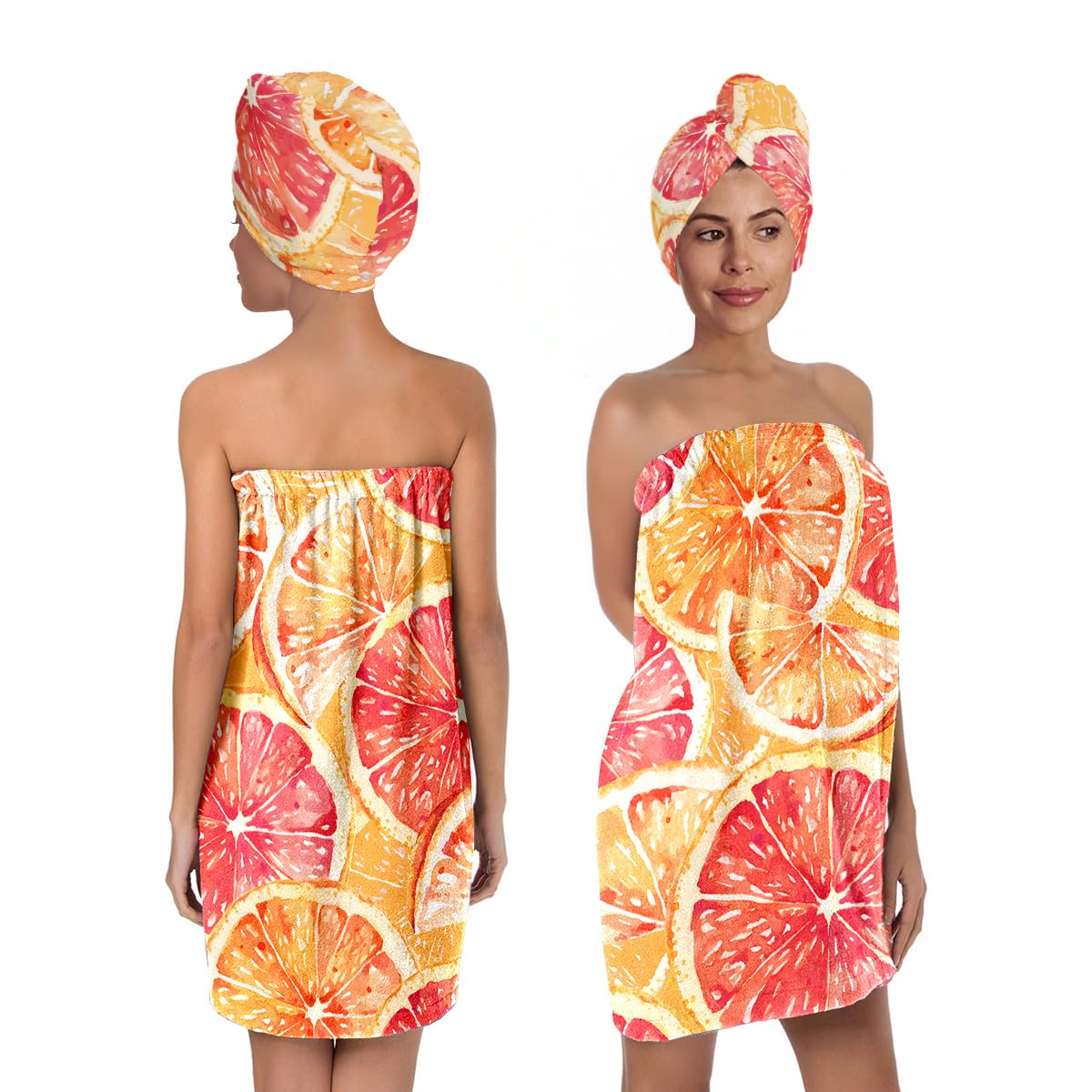 Bath Wrap and Hair Drying Towel Set – Microfiber Quick Dry