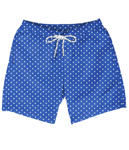 Tipsy Elves Men's Usa Swimming Trunks 7'' Inseam 4 Way Stretch Fabric W/Mesh Liner Swim Trunks for Men Bathing Suit