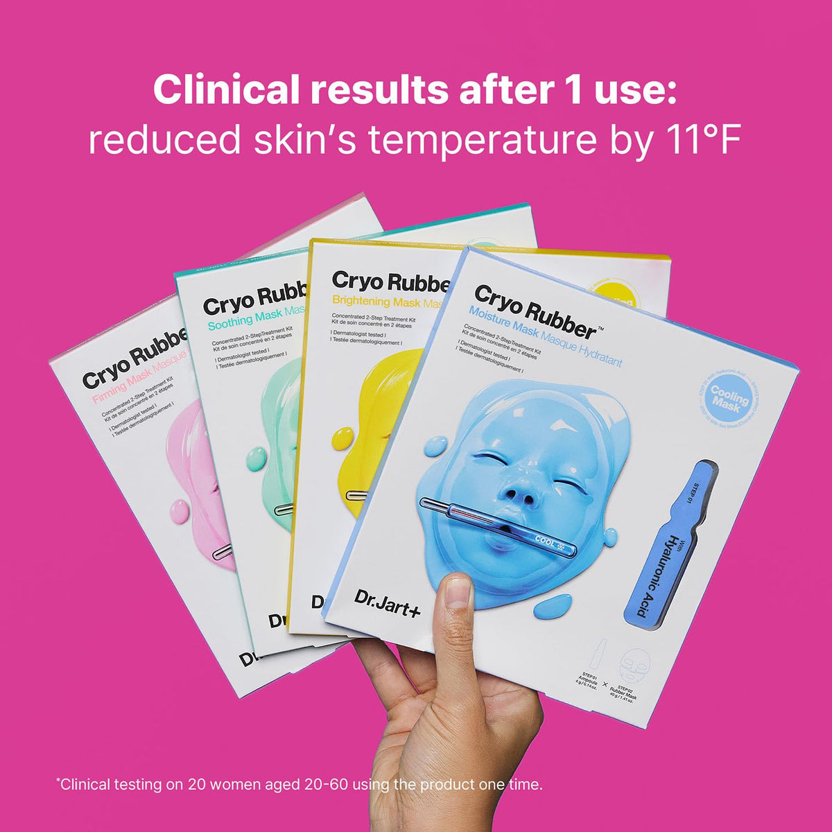 Dr.Jart+ Cryo Rubber Cooling Korean Face Mask with Serum Ampoule| Korean Skin Care | Travel Size