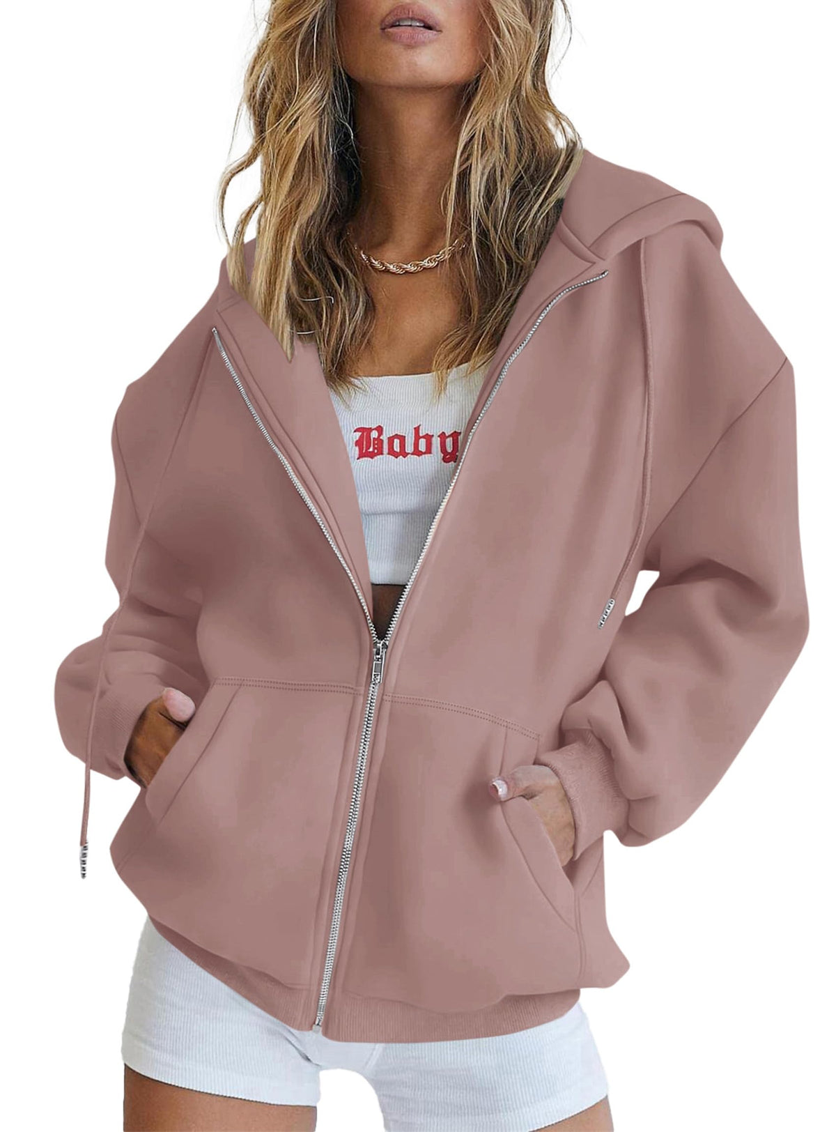 PRETTYGARDEN Women's Fall Zip Up Hoodies Sweatshirts