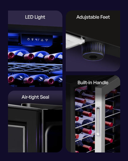Icyglee 25 Bottle Compressor Wine Cooler Refrigerator