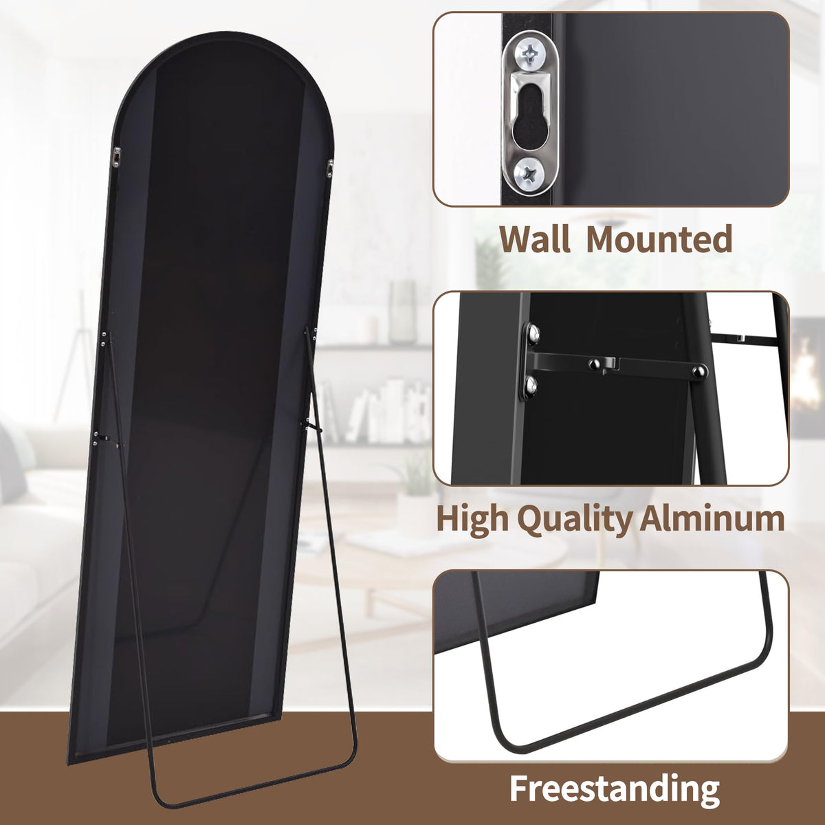 OGCAU Arched Full Length Mirror 76"x34"