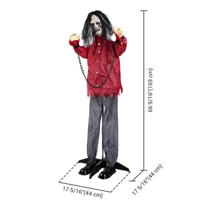 Aw 9Ft Animatronics Flying Witch Hovering Broom Animated Ac 100V-240V Halloween Outdoor Decoration Motion Activated