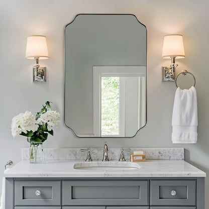 Andy Star Unique Rectangle Wall Mirror, 24"X32"