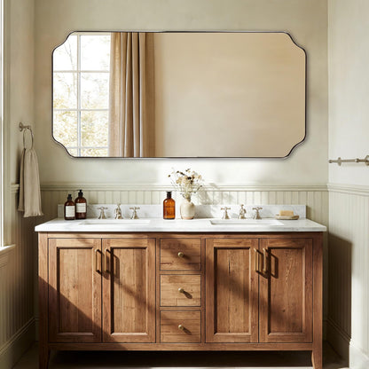 Andy Star Unique Rectangle Wall Mirror, 24"X32"