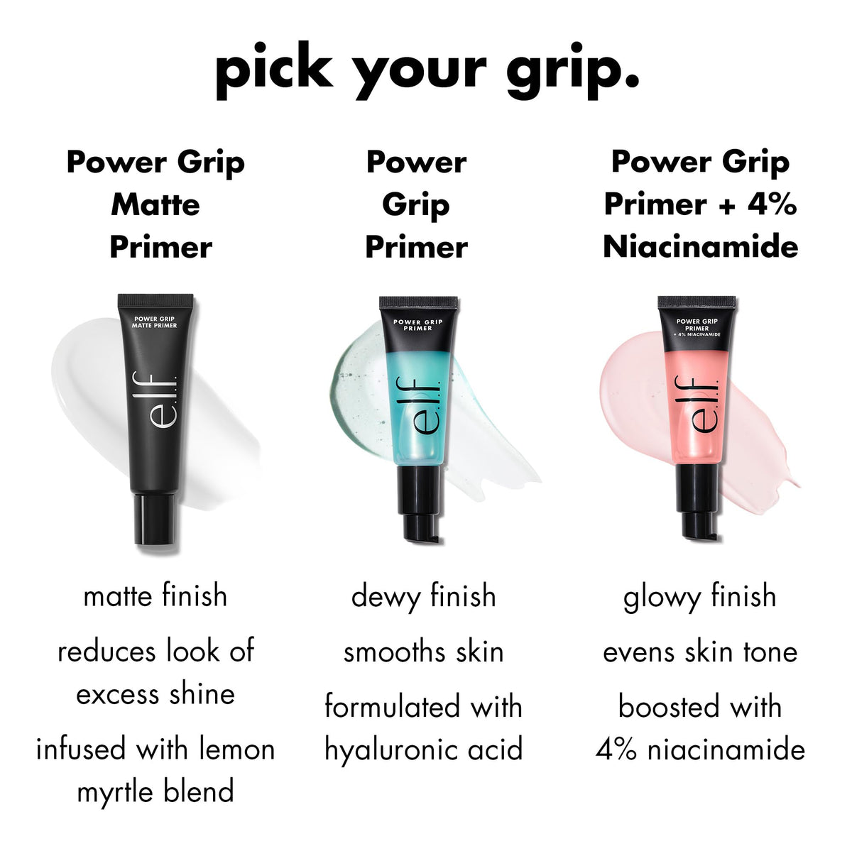 E.l.f. Power Grip Primer, Gel-Based & Hydrating Face Primer for Smoothing Skin & Gripping Makeup, Moisturizing & Priming, Vegan & Cruelty-Free, 0.811 Fl Oz