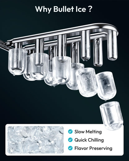 Euhomy Countertop Ice Maker Machine with Handle