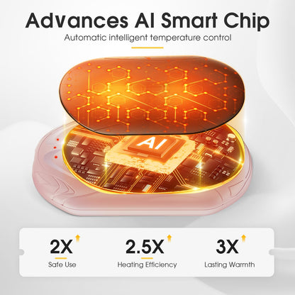 AI Hand Warmers Rechargeable 2 Pack, AI Smart Chips Electric Hand Warmers, 20Hrs Long