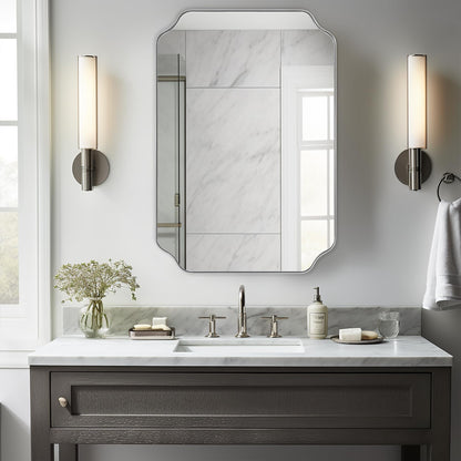 Andy Star Unique Rectangle Wall Mirror, 24"X32"