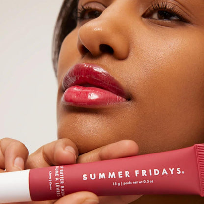 Summer Fridays Lip Butter Balm - Moisturizing Lip Gloss for Instant Shine + Sheer Color